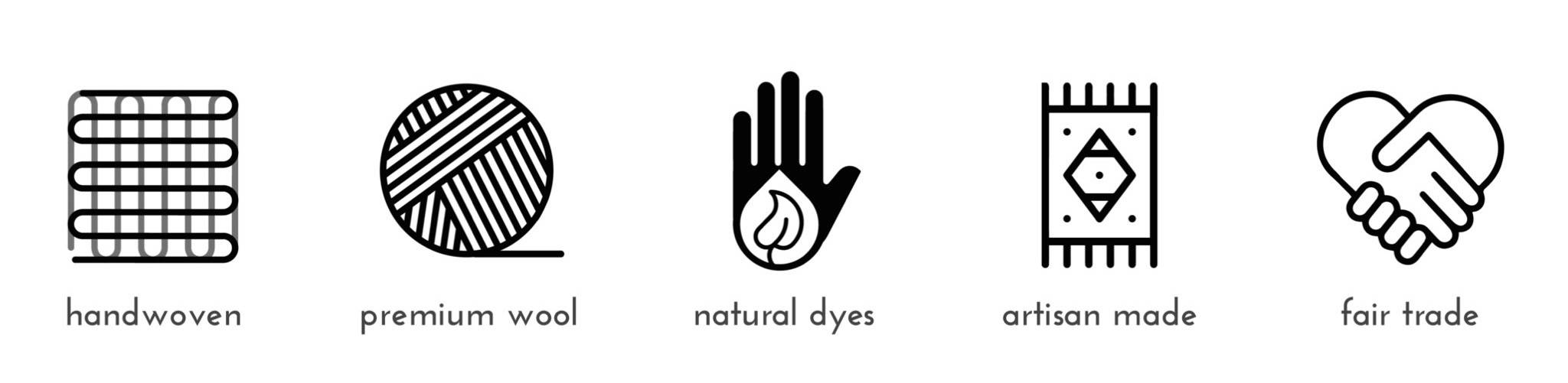 commerce équitable-laine de qualité supérieure-colorants naturels-tissés à la main-artisanaux-faits à la main