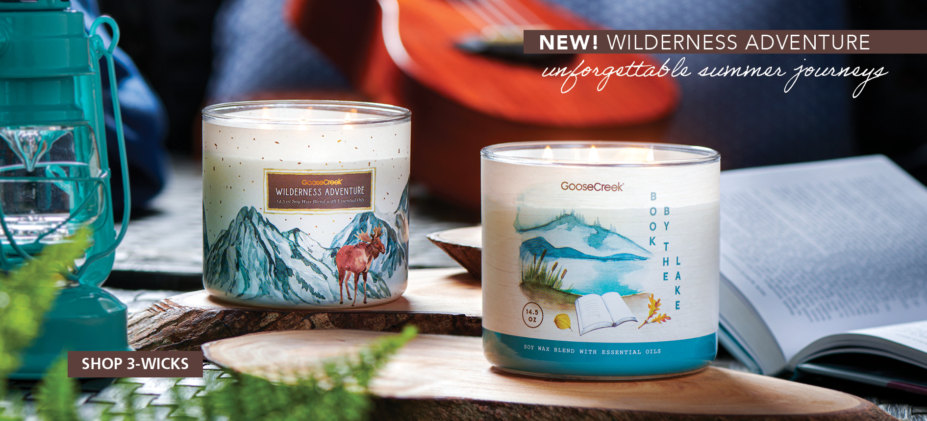 Wilderness adventure 3-wick candles