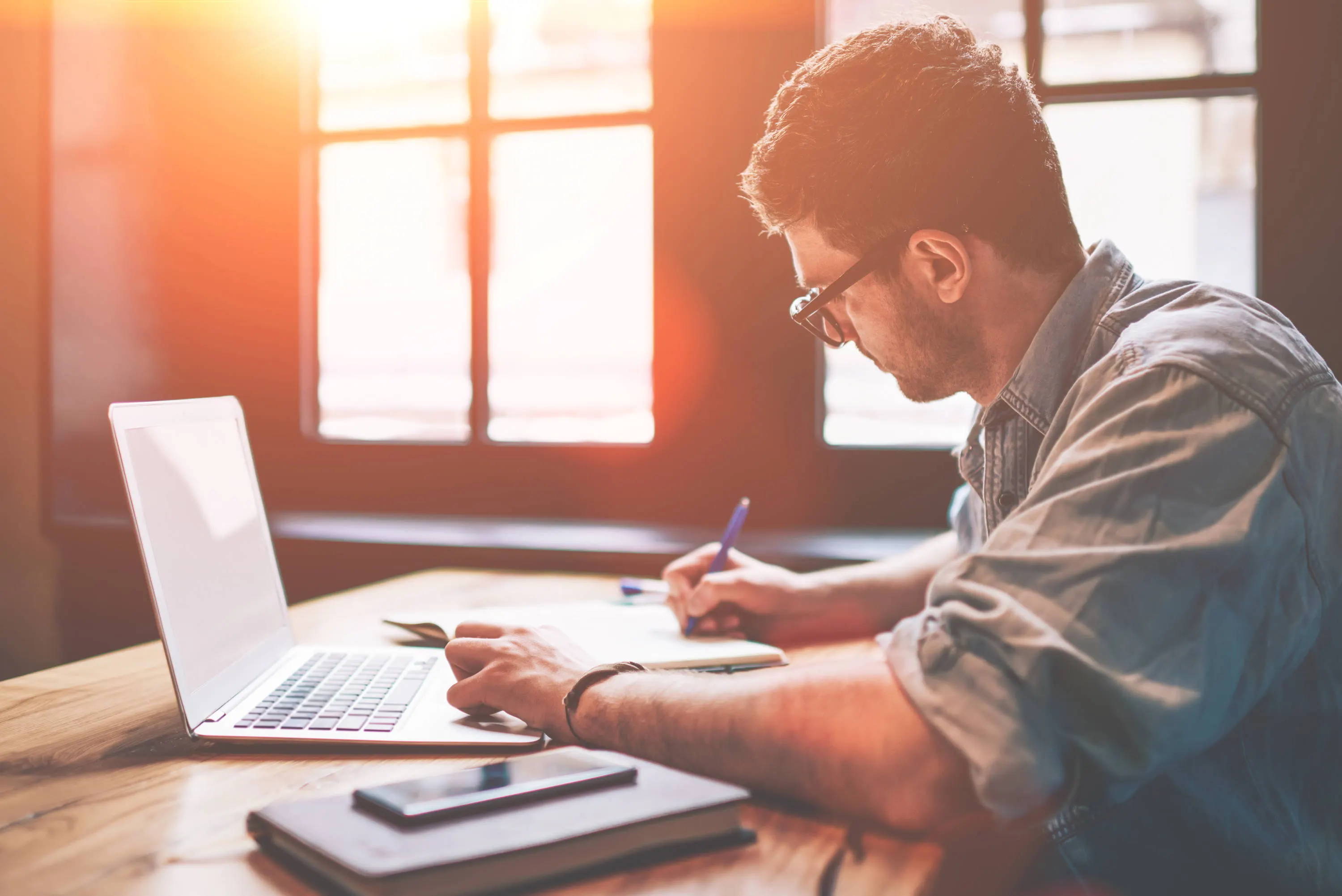 Man at laptop