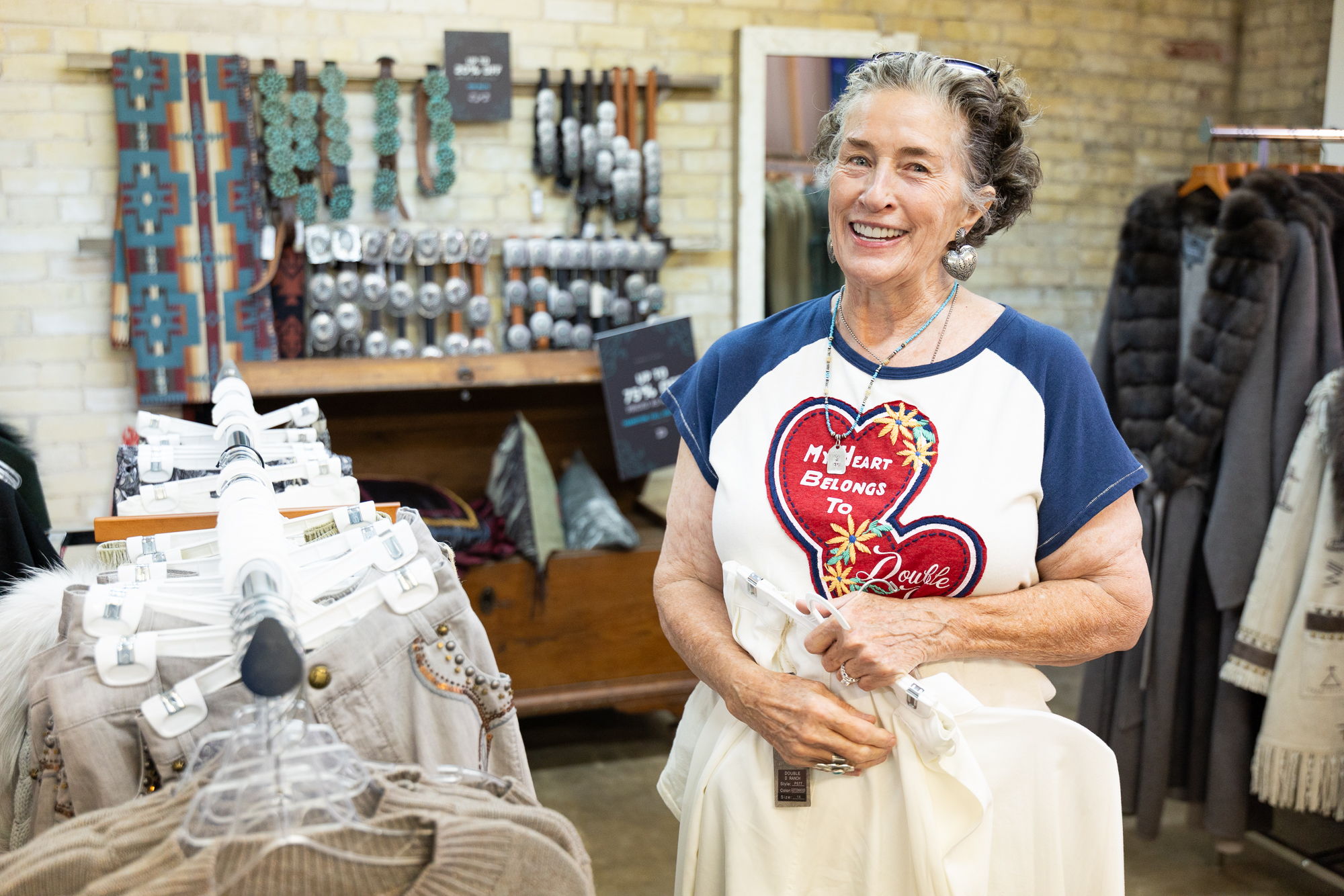 Karen Stamas all the way from Florida doing some sale shopping! 