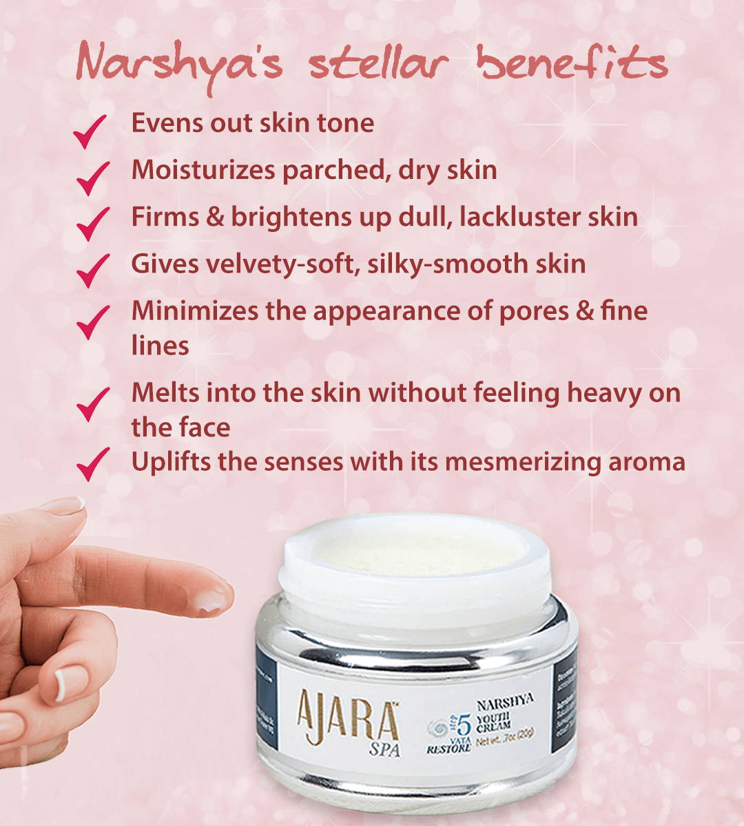 Minimiza la apariencia de líneas finas y poros con Narshya Youth Cream