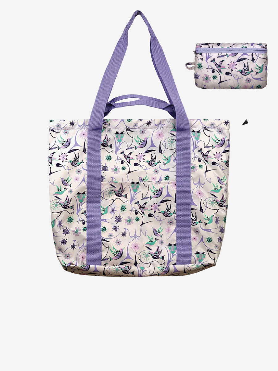Hummingbirds Packable Tote by Nicole La Rock