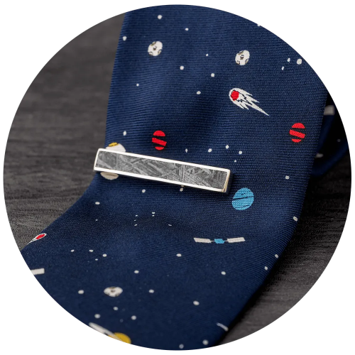 Tie Clip with Meteorite