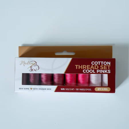 cotton thread set pink Madam Sew