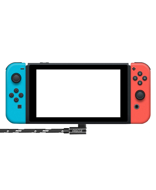90 Degree 4 inch USB-C Charger Game Cable Nintendo Switch