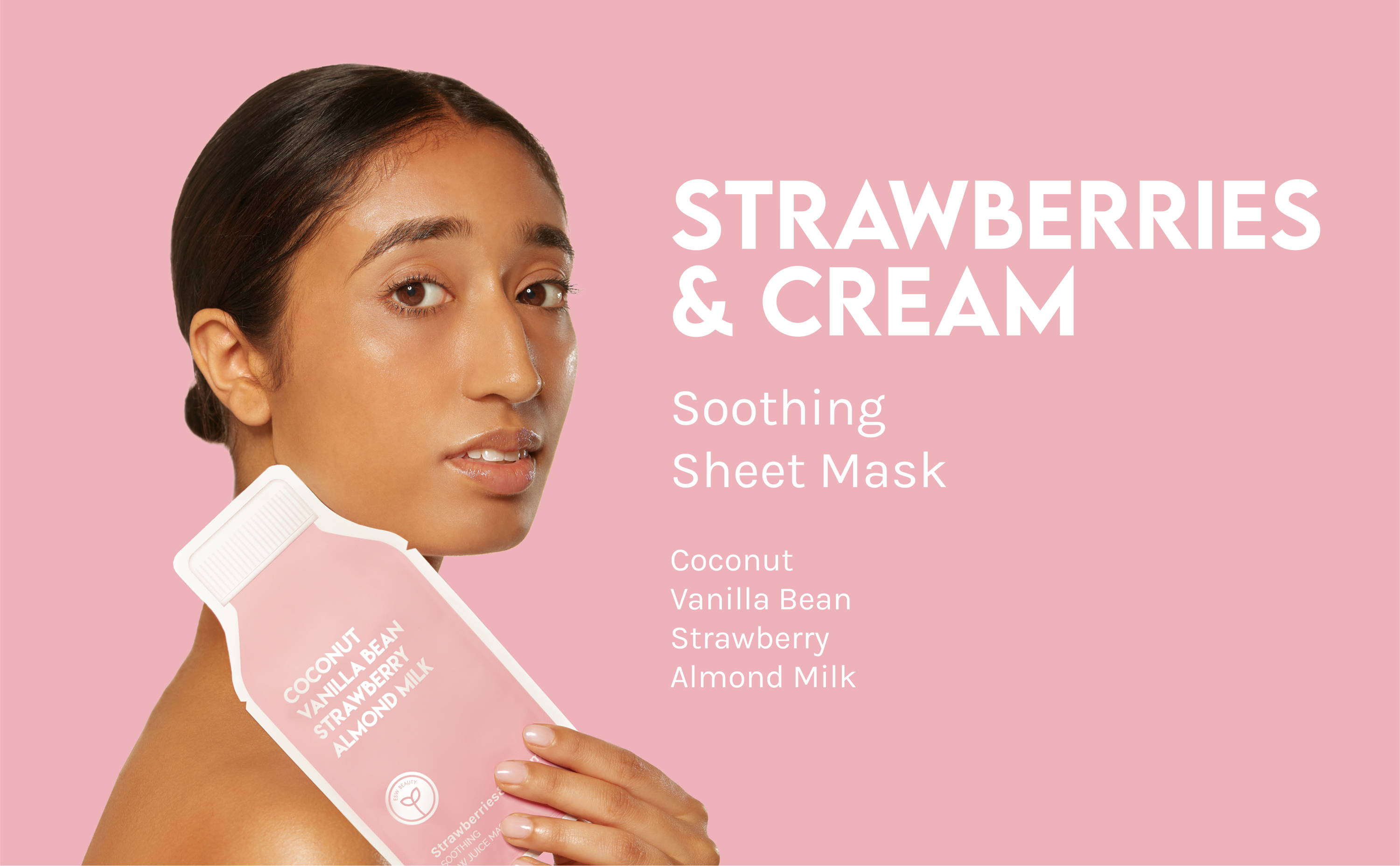 Strawberries & Cream Soothing Raw Juice Mask | ESW Beauty