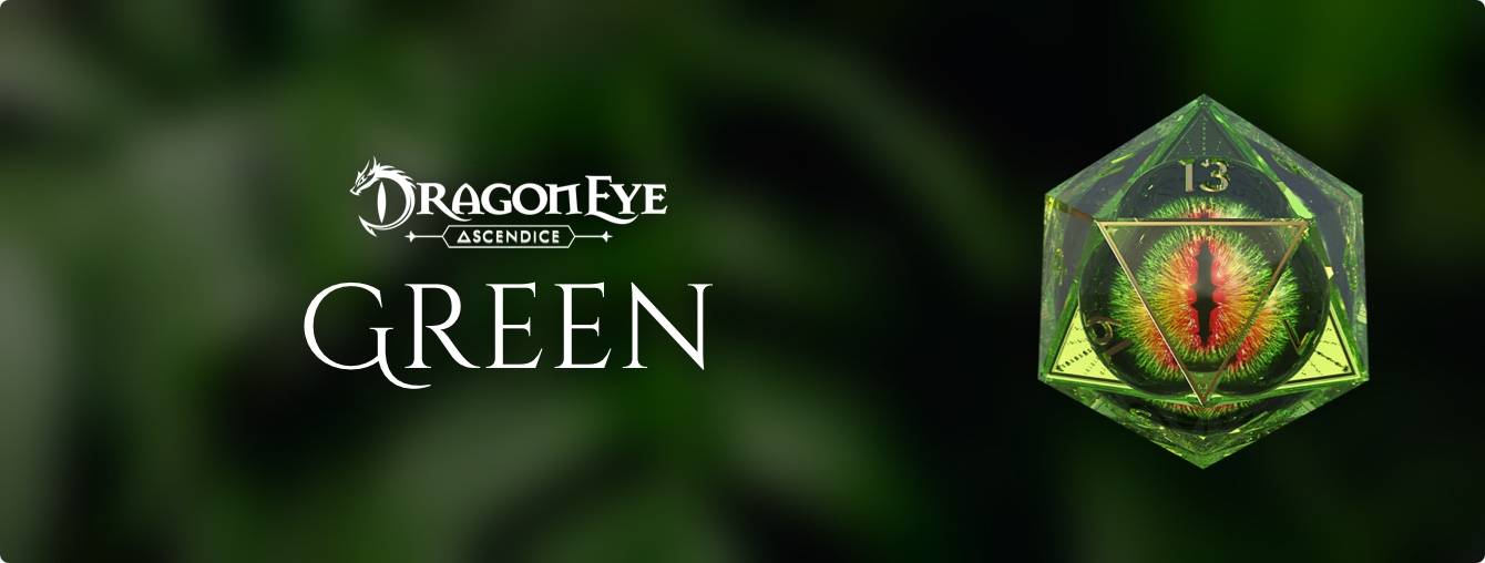 Green Dragon Eye Ascendice with logo