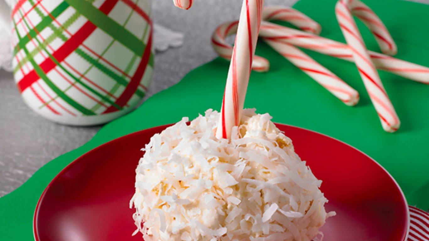 Coconut Candy Cane Bites