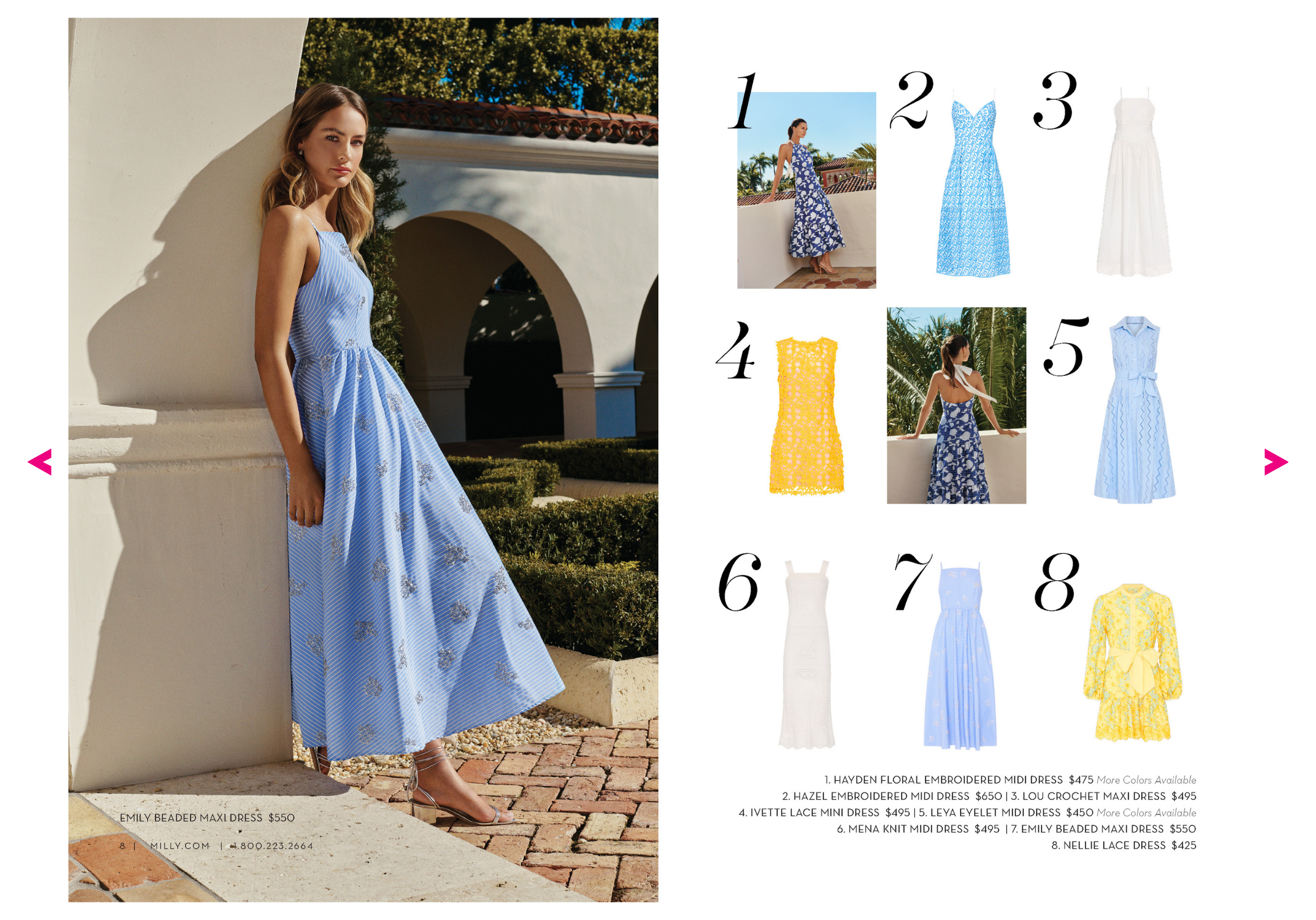 Model wears MILLY's Summer '26 Collection
