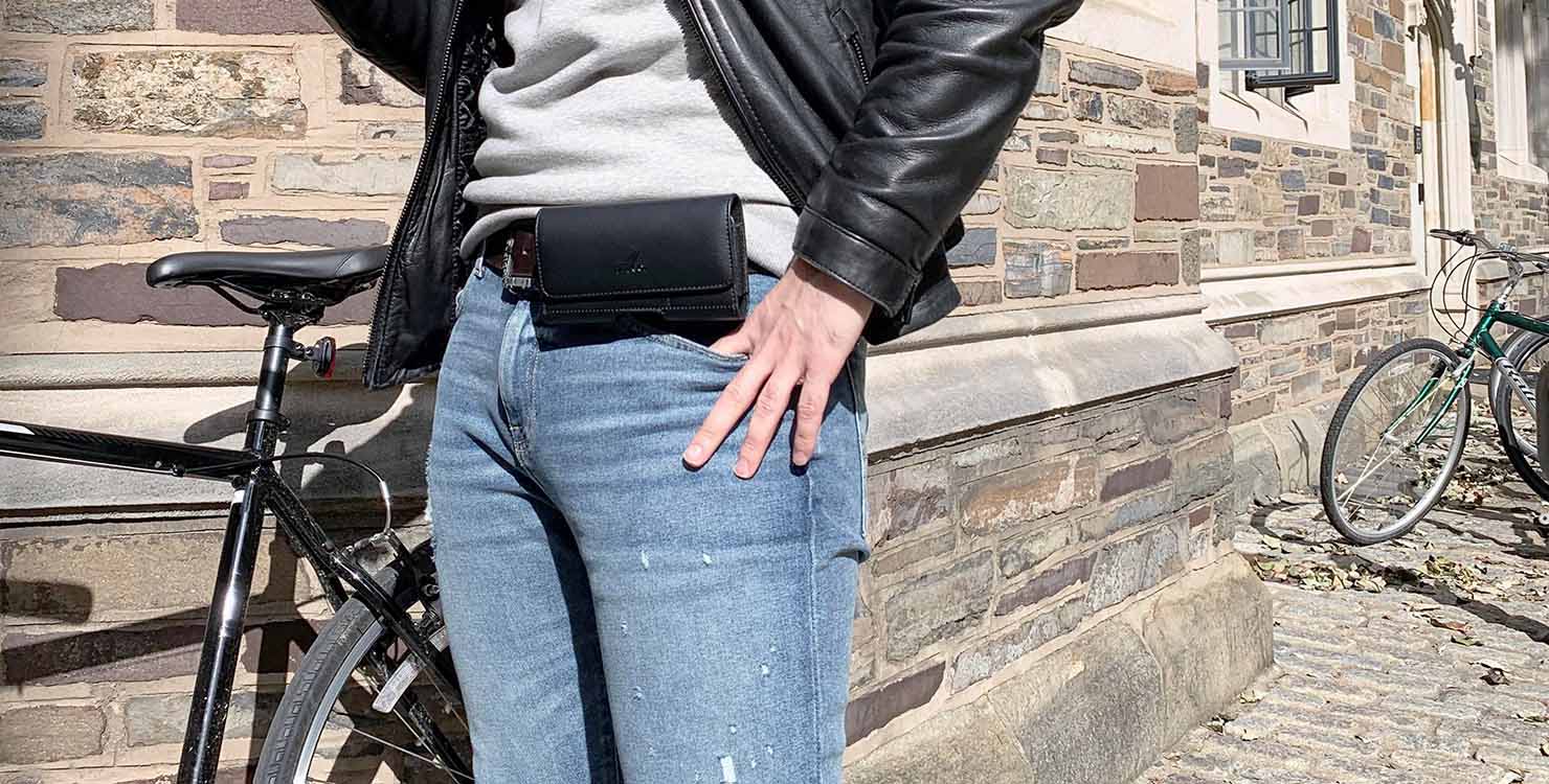 Leather Jitterbug Smart Wallet Holster with Card Holder