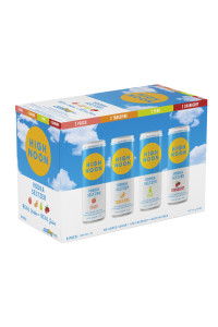 Four-pack of High Noon beverage cans in a colorful box.