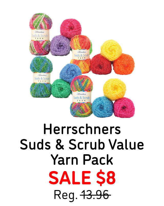 Herrschners Suds & Scrubs Value Yarn Pack (shown in image).