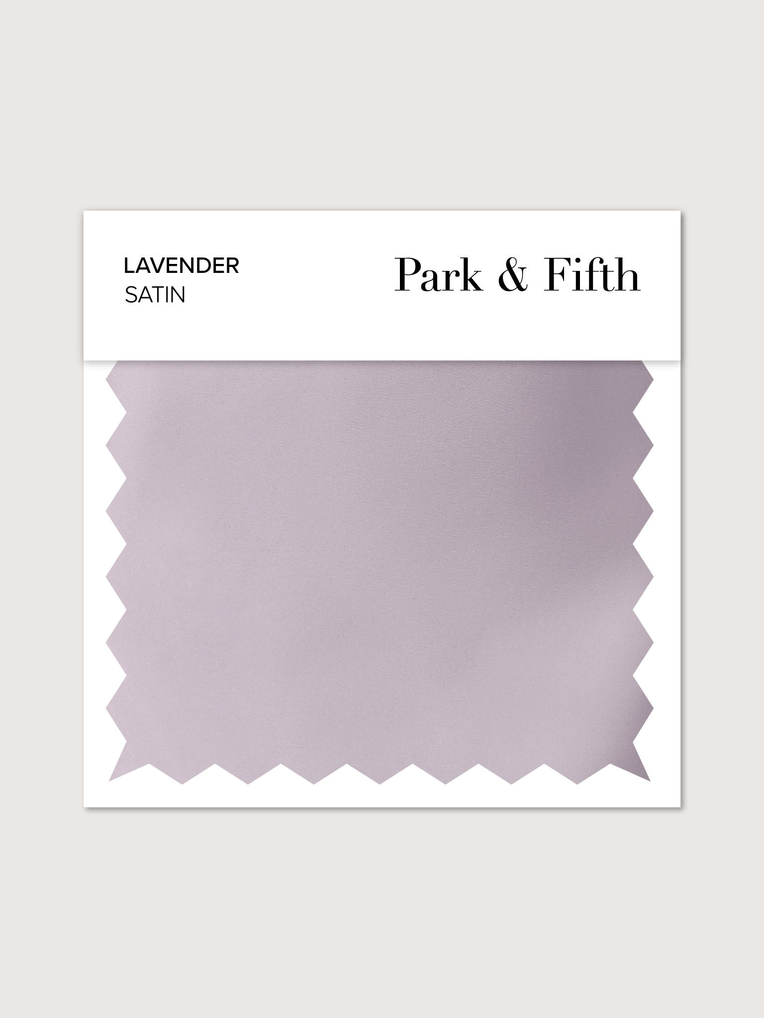 Lavender satin fabric swatch from Park & Fifth.