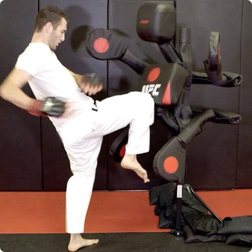 Sistema de ação corporal UFC BAS Deluxe – Sistema profissional de  equipamento de treinamento doméstico independente para MMA, Kickboxing,  Muay Thai e artes marciais – Almofadas de perfuração e chute ajustáveis