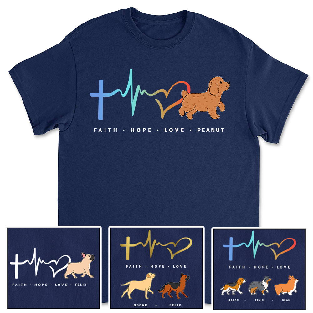 FAITH HOPE LOVE 2 - PERSONALIZED CUSTOM UNISEX T-SHIRT