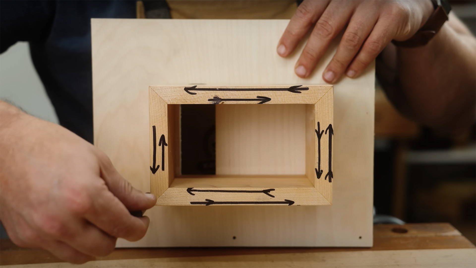 picture frame guide router feed direction