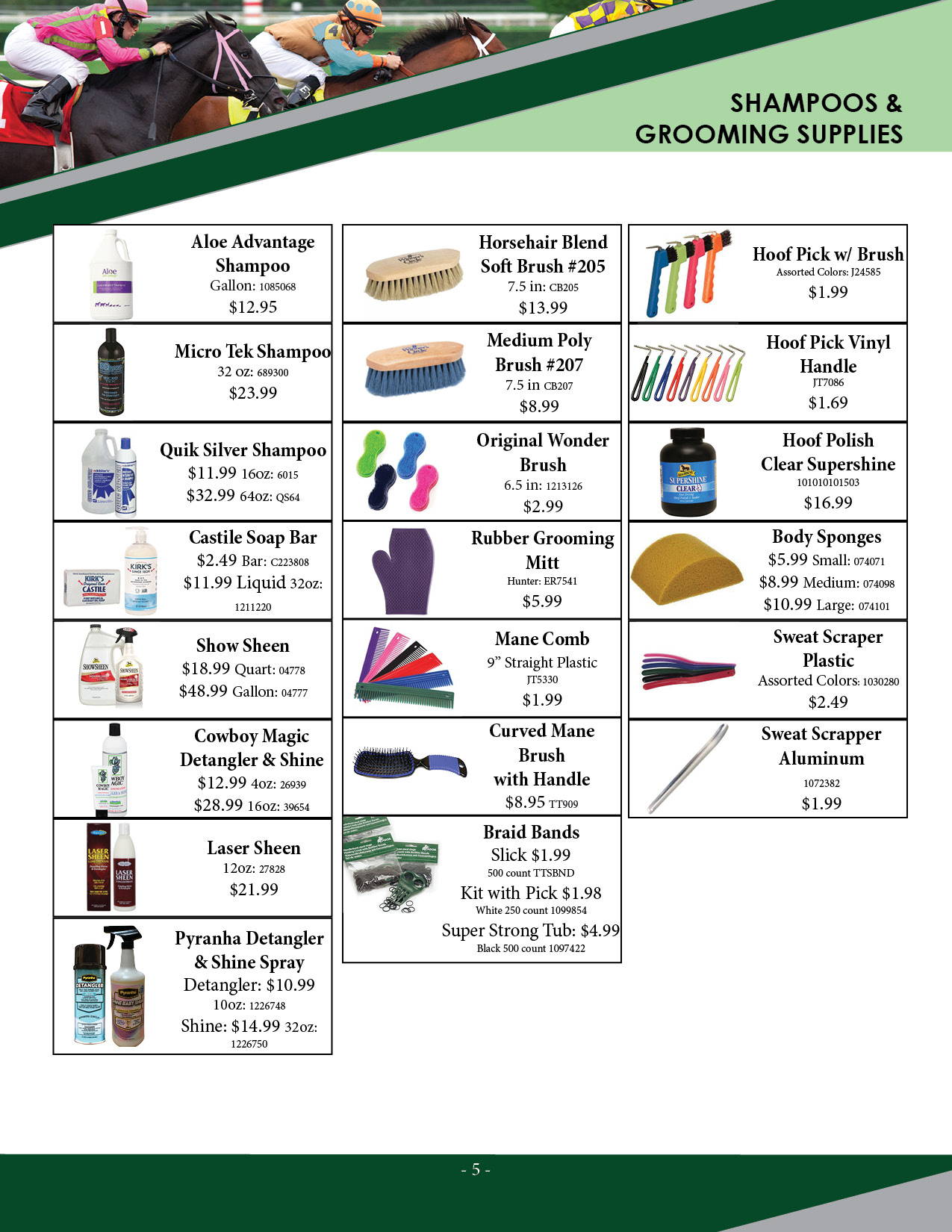 shampoos & grooming supplies