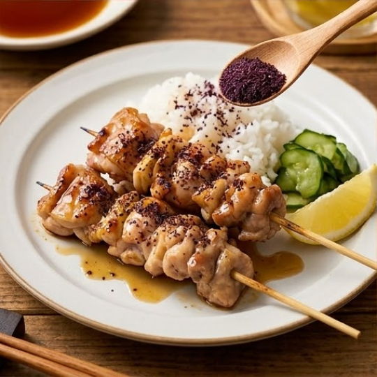 Red Shiso Furikake on yakitori