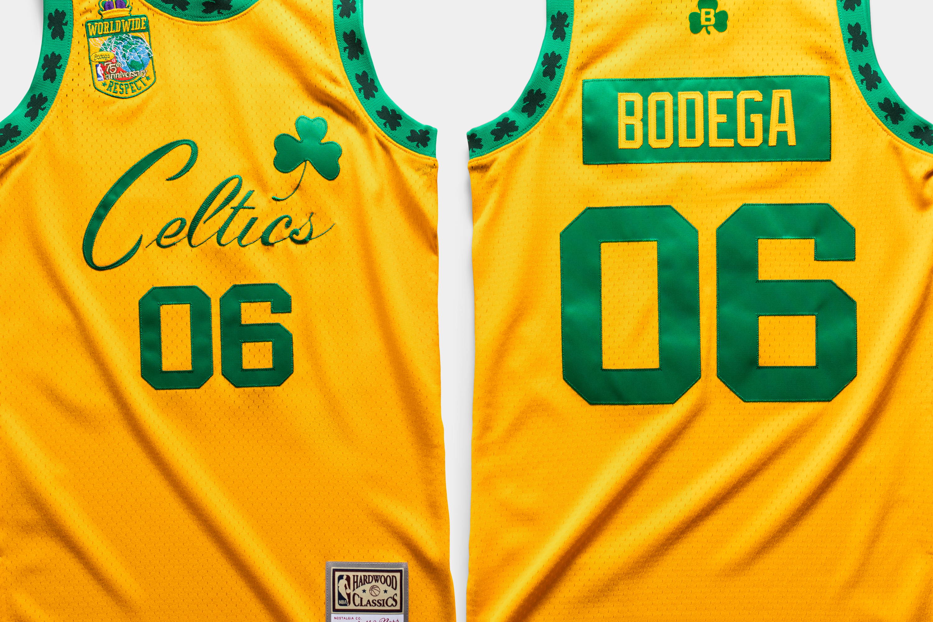 Mitchell & Ness x Bodega Worldwide Respect Celtics Jersey