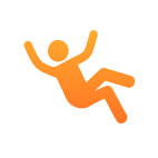 icon indicating a person falling