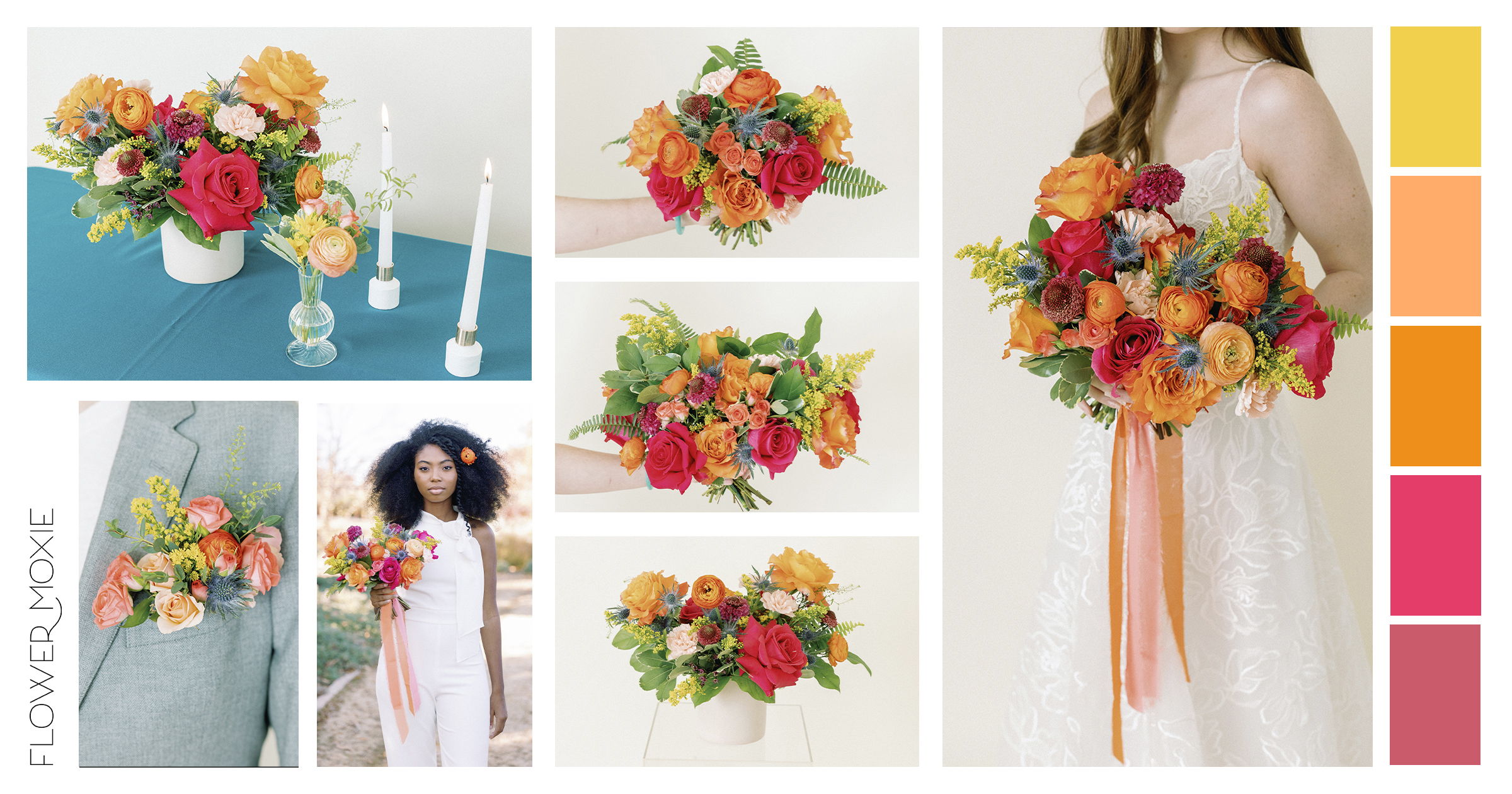 colorful wedding flowers