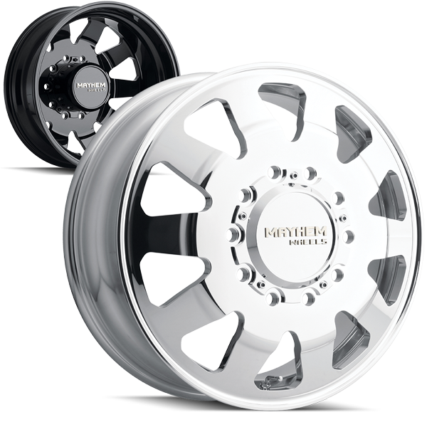 Mayhem 8181 Dually Wheels Black and Chrome