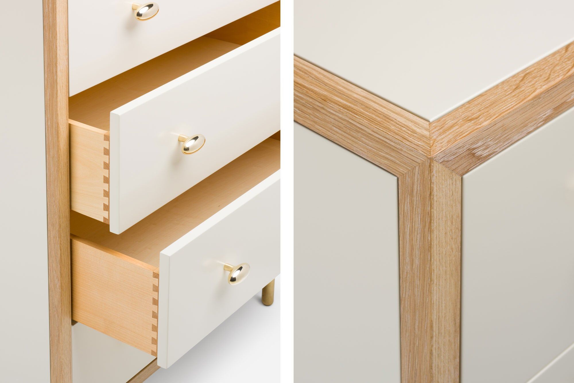 WHITE OILED OAK & BONE SATIN MATTE LACQUER