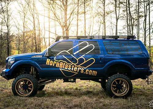 Graham's 2015 Ford Excursion with Dual Shocker XL Train Horns