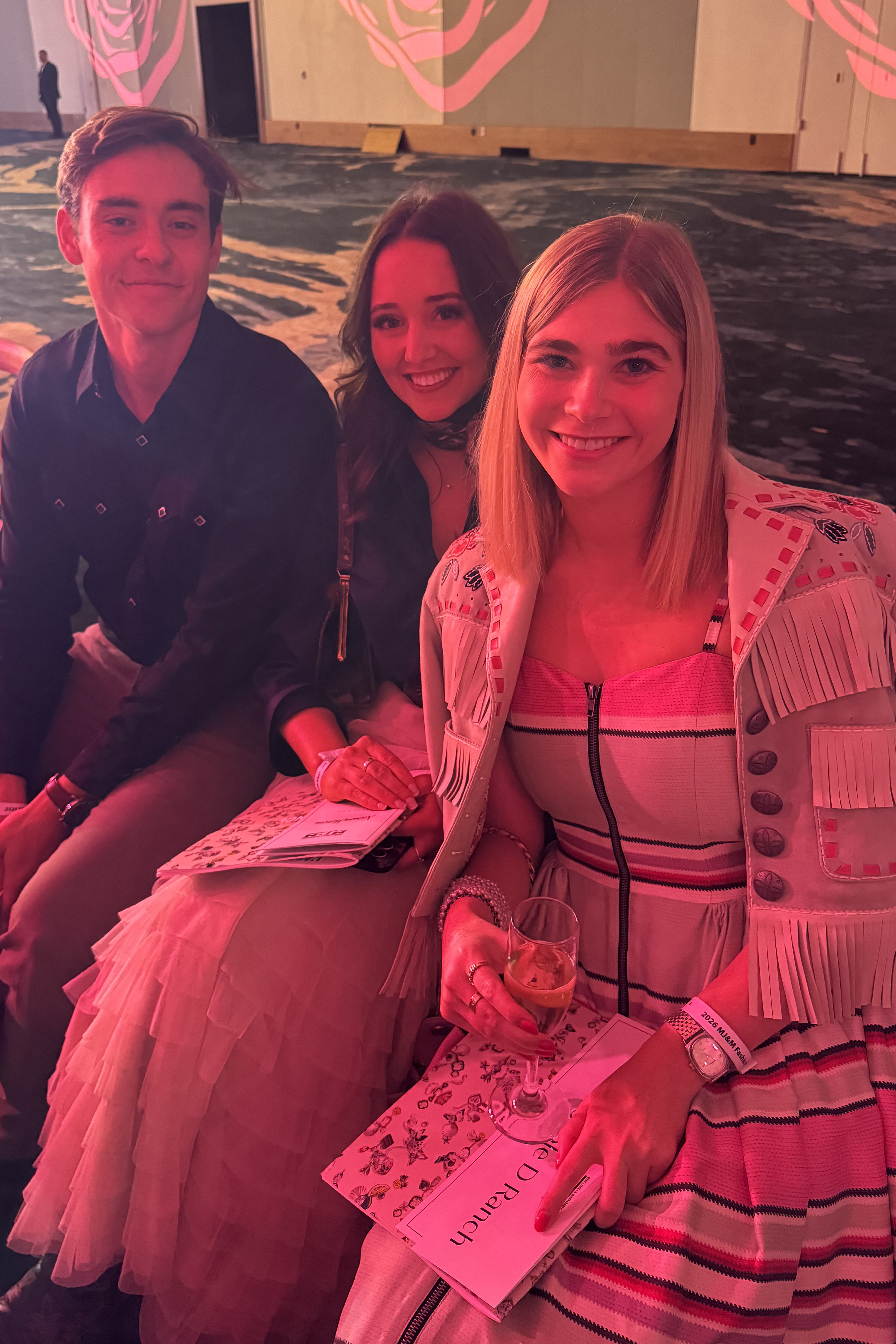 Harris Franz, Kat Smith, and Presley Carter attending the MJ&M Fashion Show.