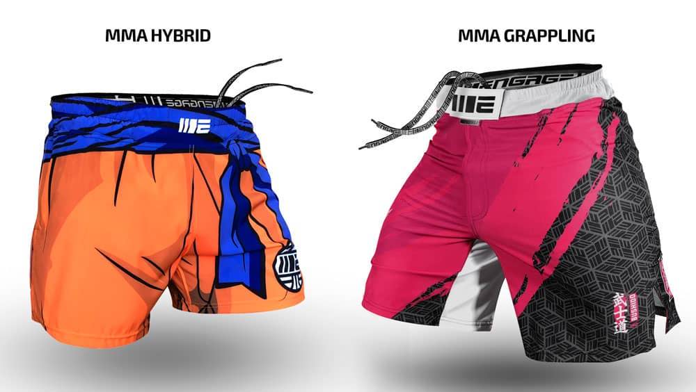 Types of MMA Shorts - MMA Hybrid Shorts versus MMA Grappling Shorts
