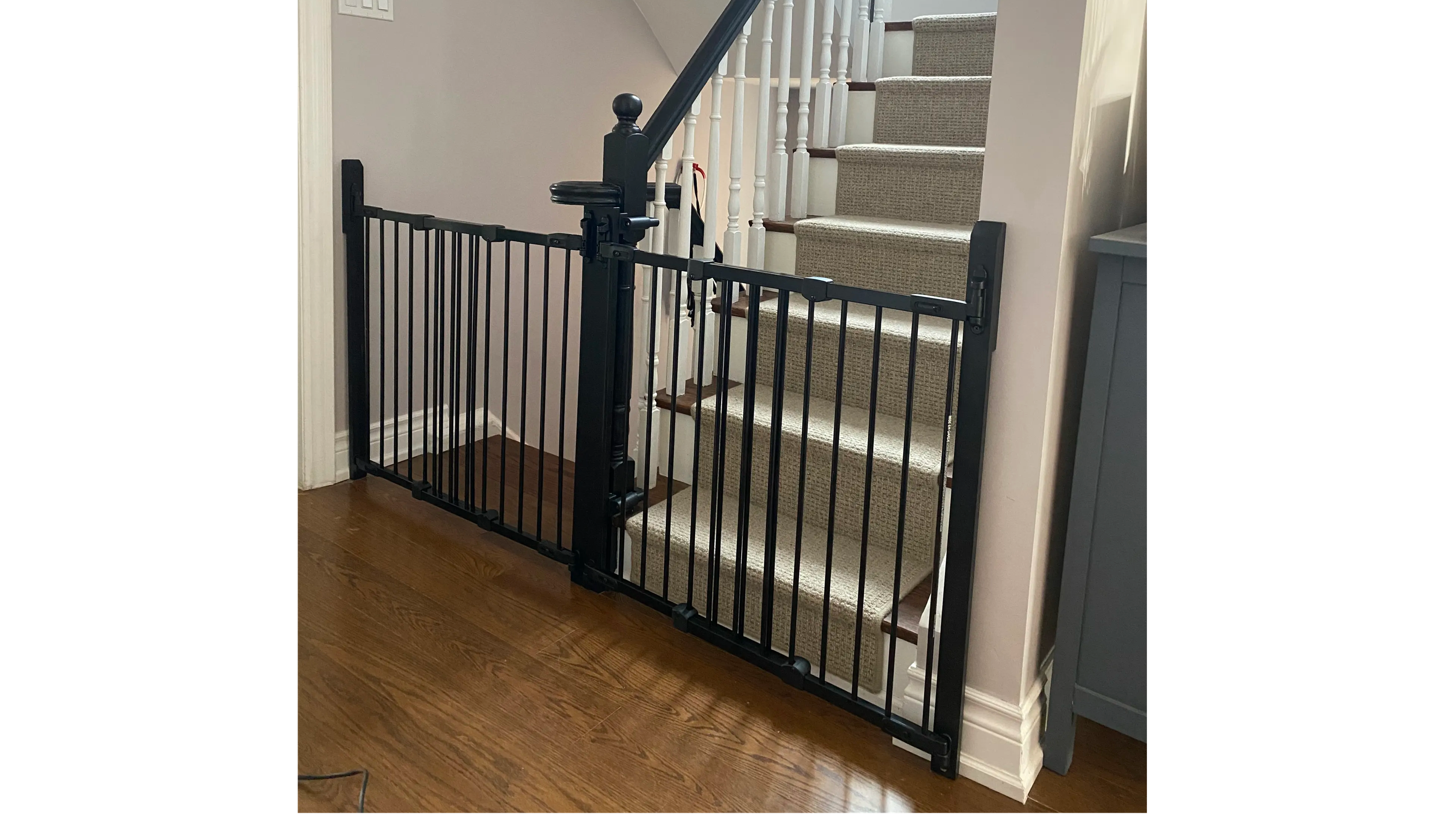 A non-drill gate installed in a customer's home.