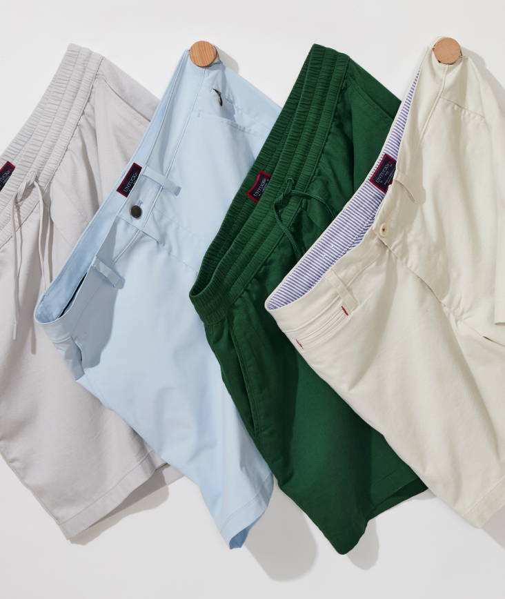  Collection of UNTUCKit shorts.