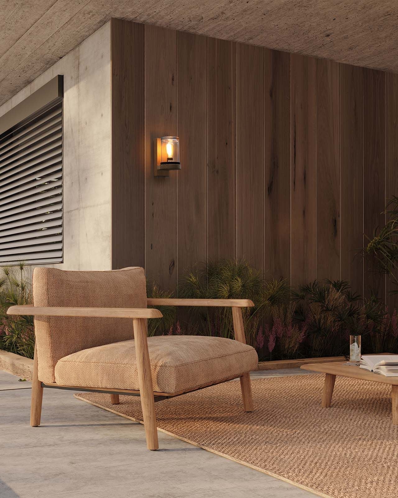 Teak Platform Wall Sconce - Lighting Collective