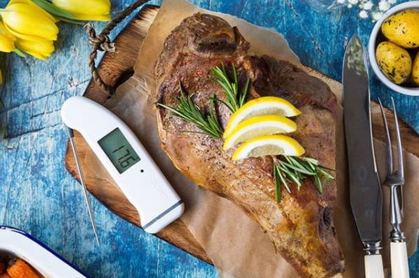 forviupet Digitaler Grillmesser für Milch Outdoor Steak Brot Hitzeindikator Kochen BBQ-Sensor Küchenwerkzeug 