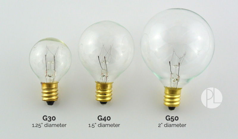 Light Bulb Globe Size Comparison