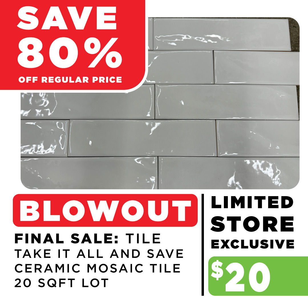 ceramic mosaic tile blowout