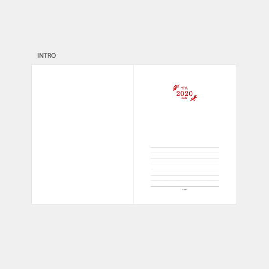 Intro - 3AL Hello 2020 small dated weekly diary planner