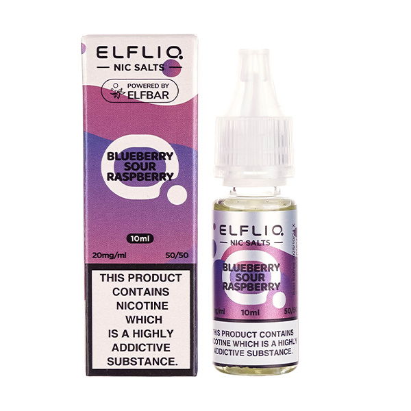 A picture of ELFLIQ Nic Salts - Elfbar Blueberry Sour Raspberry
