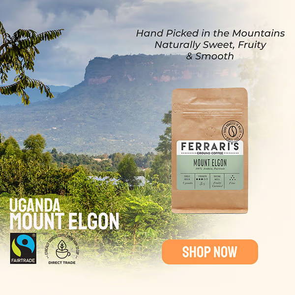 Ferrari's Coffee, Mount Elgon, Fairtrade 100% arabica Coffee