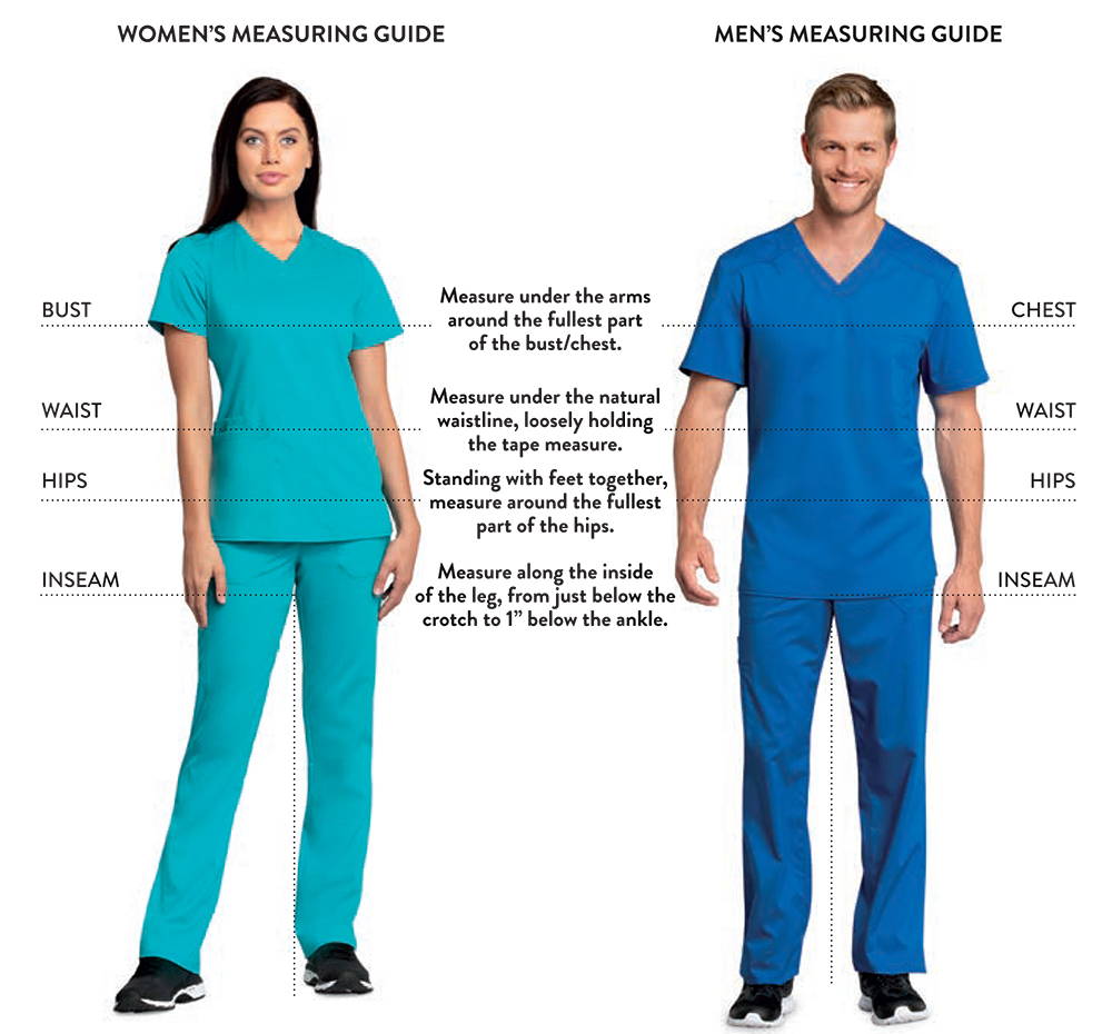 Scrubs Measuring Guide to Find your Fit