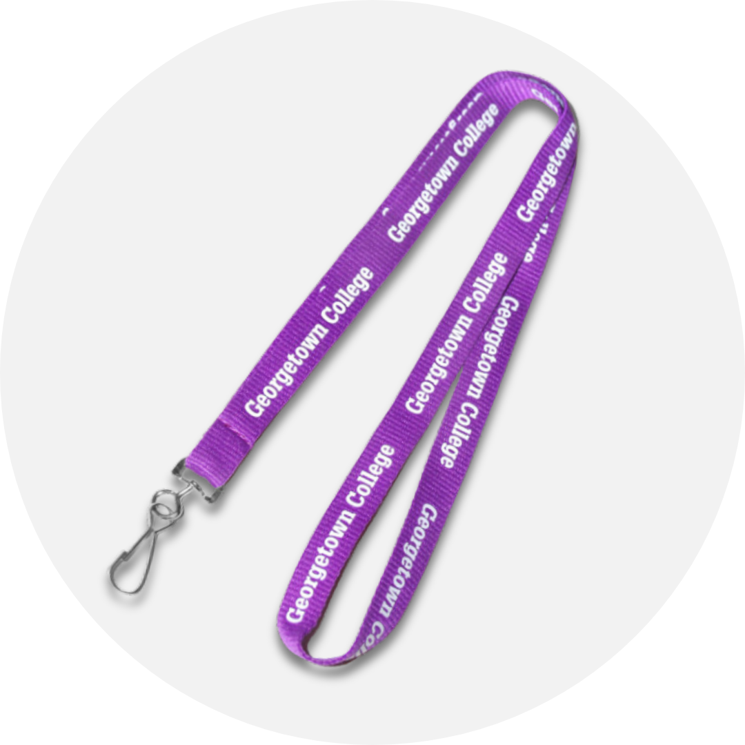 1_2_ Wide - Economy Flat Polyester Screen-Printed Lanyard