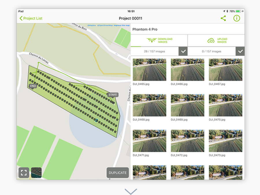 Pix4Dcapture check drone mission results