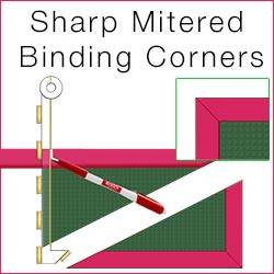 Prep-Tool for Sharp Mitered Binding Corners by Guidelines4Quilting