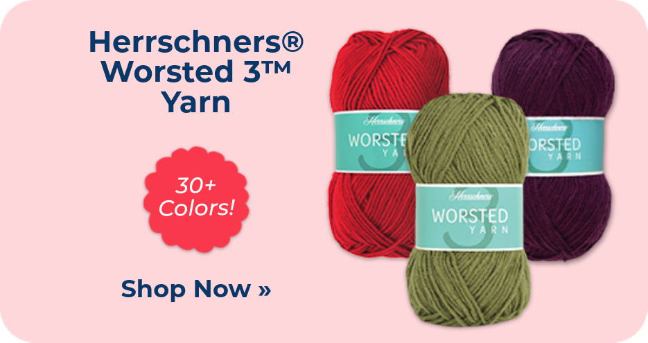 Herrschners Worsted 3 Perfectly sized for your mini projects.