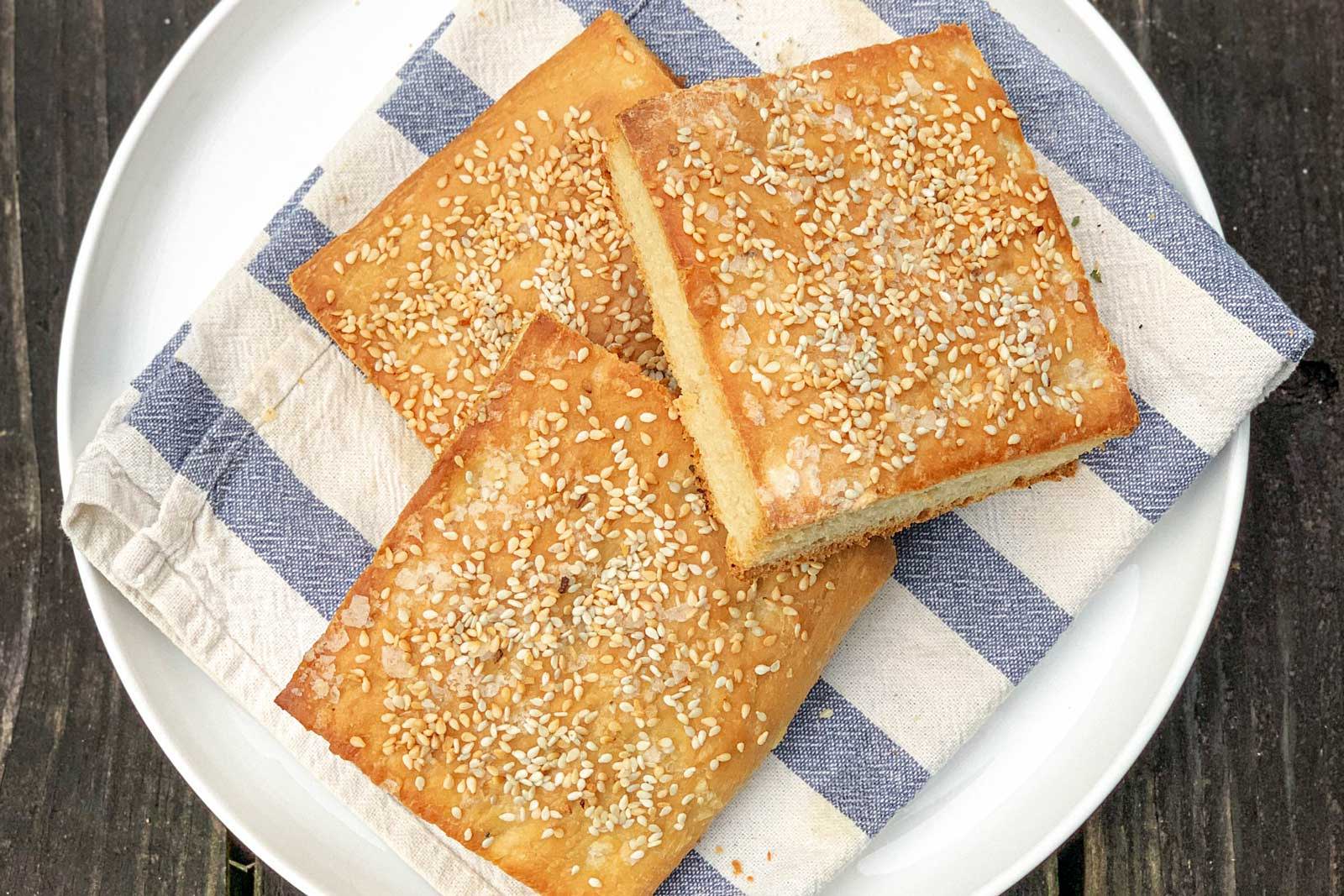 Homemade Sesame Seed Focaccia