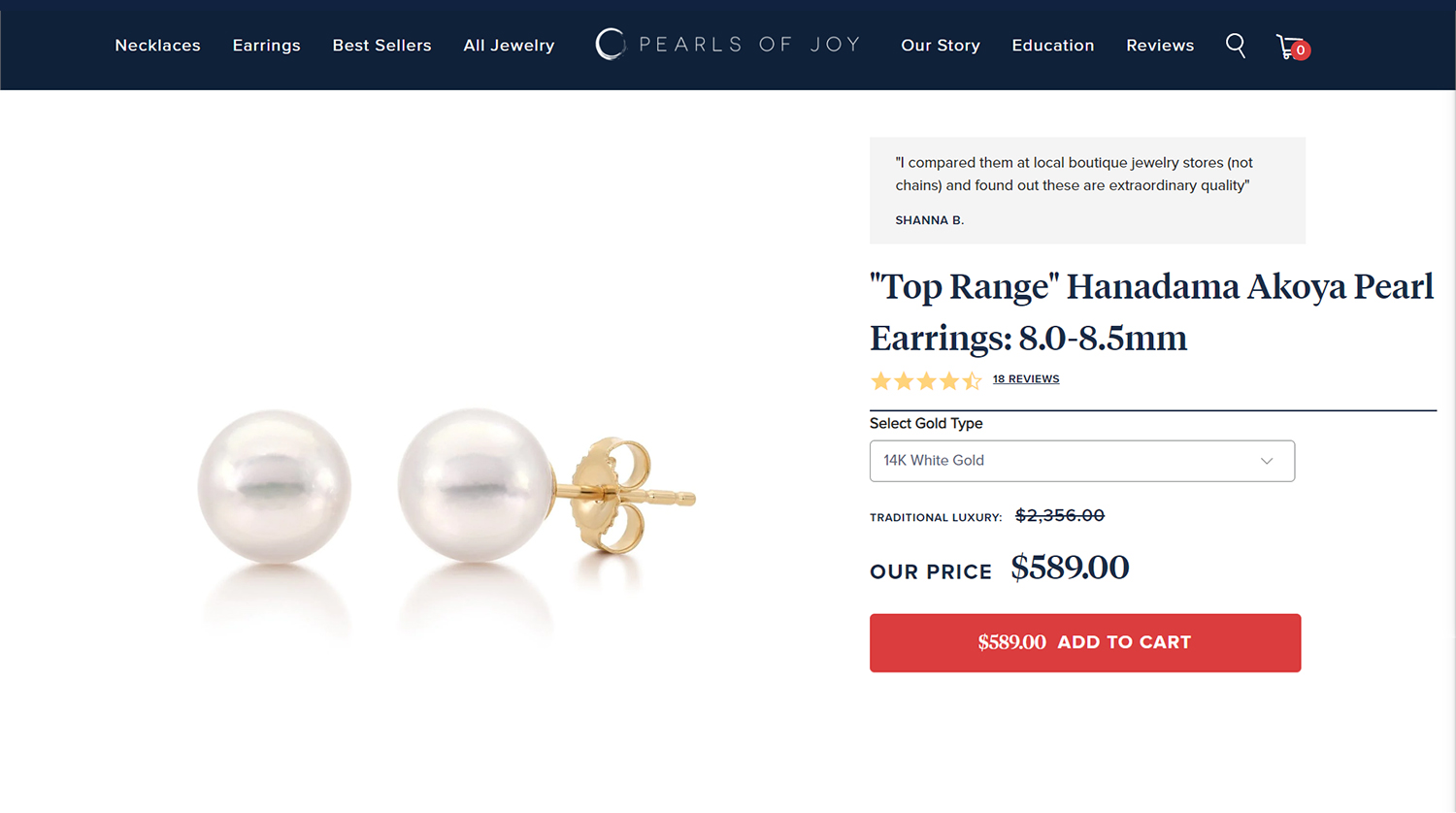 Pearls of Joy Pearl Earrings Price Comparison 