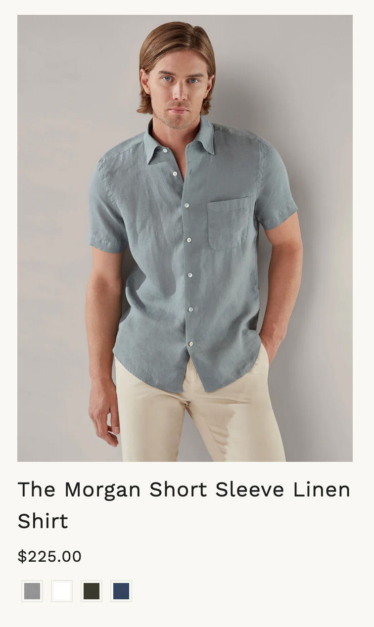 Morgan Short Sleee Linen Shirt