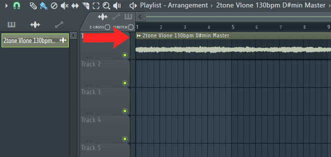 Sample inside playlist FL Studio