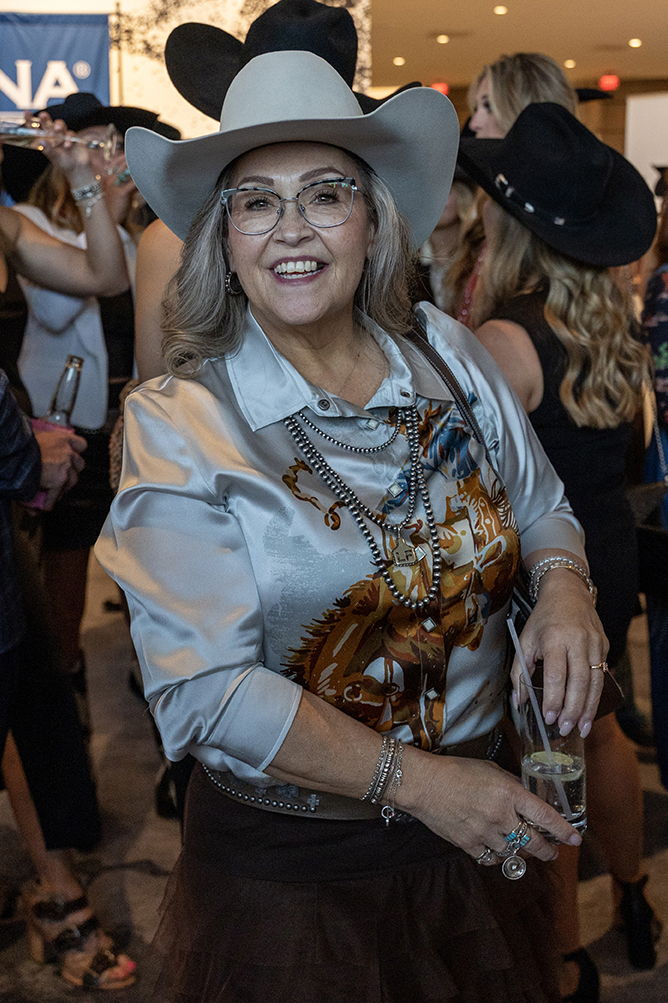 Gorgeous gala guest dressed in her Double D Ranch! 