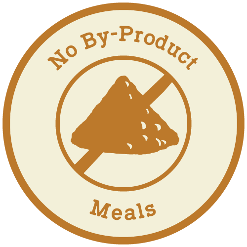 Brown text: No By-Product Meals